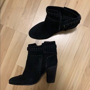 Black booties Vince Camuto with silver studs